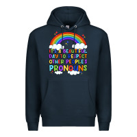 Navy it's a beautiful day to respect other people's pro Premium Hoodie - Artiststas
