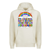 Oatmeal Heather it's a beautiful day to respect other people's pro Premium Hoodie - Artiststas