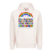 Pale Pink it's a beautiful day to respect other people's pro Premium Hoodie - Artiststas