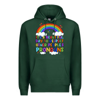 Sports Green it's a beautiful day to respect other people's pro Premium Hoodie - Artiststas