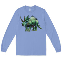 Colony Blue dinosaur triceratops Long Sleeve Tee - Artiststas