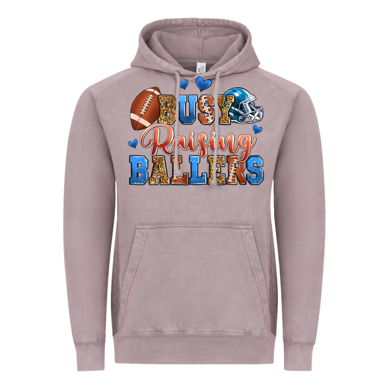 Busy Raising Ballers American Football Vintage Hoodie by Zillion Design Studio | Teevron