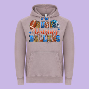 Busy Raising Ballers American Football Vintage Hoodie Designed By Zillion Design Studio