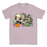 Lilac eat drınk and be scary Classic Tee - AdoDesignShop