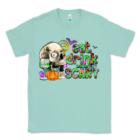 Seafoam eat drınk and be scary Classic Tee - AdoDesignShop