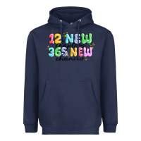 Navy 12 new chapter 365 new chances Heavyweight Hoodie - MaliasSmallBusiness