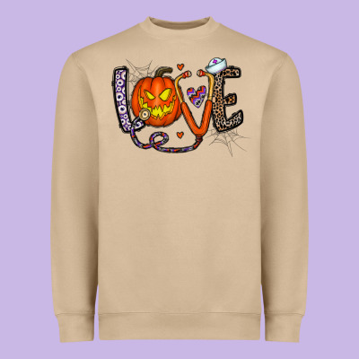 Love Halloween Heavyweight Sweatshirt Designed By Cowhidedigitalart