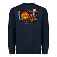Navy love halloween Heavyweight Sweatshirt - CowhideDigitalArt