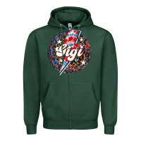 Sports Green Western Gigi Patriotic Zipper Hoodie - LillyAllenDesigns