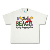 Pistachio the beach is my happy place Urban Heavy Tee - CowhideDigitalArt
