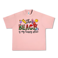 Salmon the beach is my happy place Urban Heavy Tee - CowhideDigitalArt