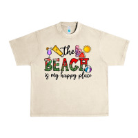 Sandshell the beach is my happy place Urban Heavy Tee - CowhideDigitalArt