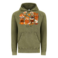 Fall Coffee Cups Vintage Hoodie | Teevron