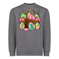 Easter Eggs With Basket Easter Day Heavyweight Sweatshirt | Teevron