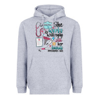 Heather Grey she works willingly with her hands Heavyweight Hoodie - MaliasSmallBusiness