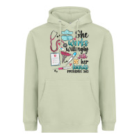 Matcha she works willingly with her hands Heavyweight Hoodie - MaliasSmallBusiness
