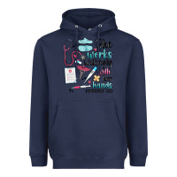 Navy she works willingly with her hands Heavyweight Hoodie - MaliasSmallBusiness