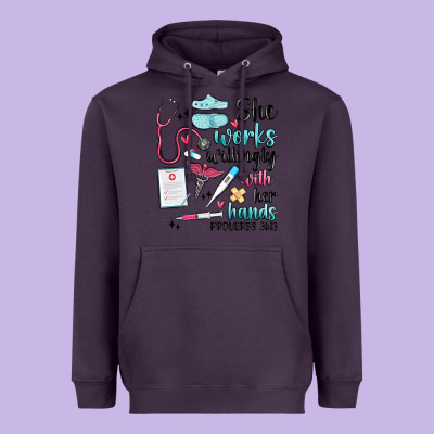 She Works Willingly With Her Hands Heavyweight Hoodie Designed By Maliassmallbusiness