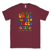 Burgundy Until all the pieces fit Classic Tee - CowhideDigitalArt