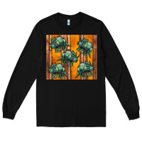 Black dinosaur triceratops Long Sleeve Tee - Artiststas