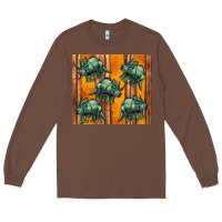 Chestnut dinosaur triceratops Long Sleeve Tee - Artiststas