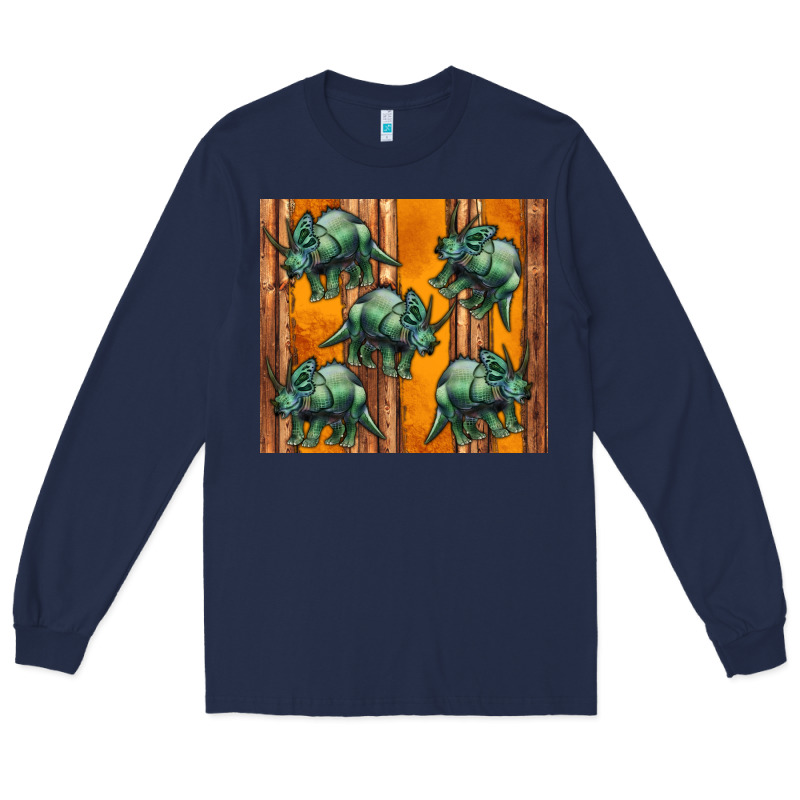 Dinosaur Triceratops Long Sleeve Tee by Artiststas | Teevron