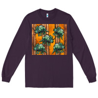 Plum dinosaur triceratops Long Sleeve Tee - Artiststas