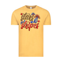 Vintage Mustard stars and stripes Vintage Tee - HRA Design Shop