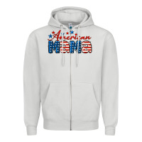 Dove Grey American Mama Zipper Hoodie - LillyAllenDesigns