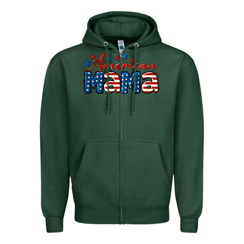 American Mama Zipper Hoodie by LillyAllenDesigns | Teevron