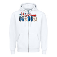 White American Mama Zipper Hoodie - LillyAllenDesigns