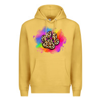 Antique Gold pride dog paw Premium Hoodie - Artiststas