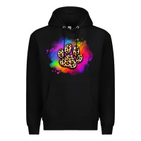 Black pride dog paw Premium Hoodie - Artiststas