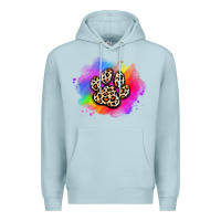 Blue Mist pride dog paw Premium Hoodie - Artiststas