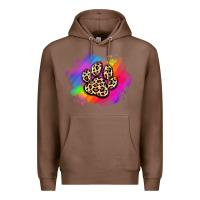 Chestnut pride dog paw Premium Hoodie - Artiststas