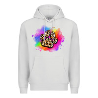 Dove Grey pride dog paw Premium Hoodie - Artiststas