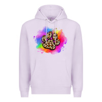 Lilac pride dog paw Premium Hoodie - Artiststas