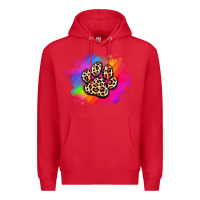Red pride dog paw Premium Hoodie - Artiststas