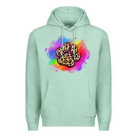 Seafoam pride dog paw Premium Hoodie - Artiststas