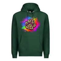 Sports Green pride dog paw Premium Hoodie - Artiststas