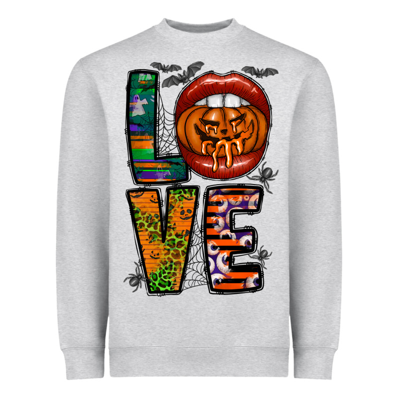 Love Halloween Lips Heavyweight Sweatshirt by CowhideDigitalArt | Teevron