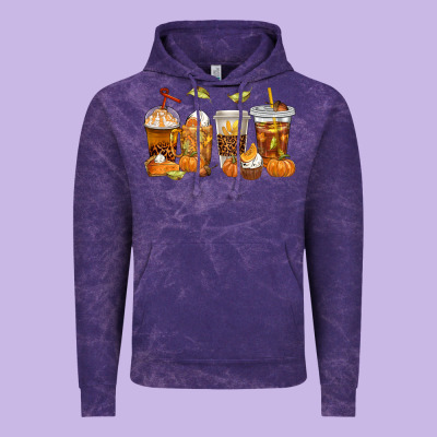 Fall Coffee Cups Vintage Hoodie Designed By Texasbilliewilder