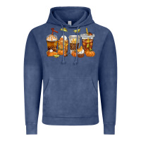 Vintage Denim Fall Coffee Cups Vintage Hoodie - texasbilliewilder