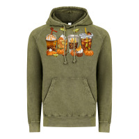 Vintage Olive Fall Coffee Cups Vintage Hoodie - texasbilliewilder