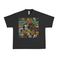 Pigment Black western two cute heifers seamless pattern Urban Heavy Tee - HRA Design Shop