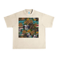 Sandshell western two cute heifers seamless pattern Urban Heavy Tee - HRA Design Shop