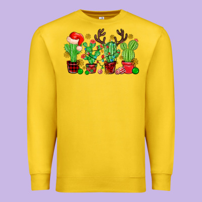 Christmas Cactus Premium Sweatshirt Designed By Maliassmallbusiness