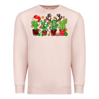Pale Pink christmas cactus Premium Sweatshirt - MaliasSmallBusiness
