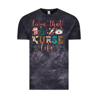 Cloud Black livin' that nurse life Vintage Tee - FaDigitalArtStudio
