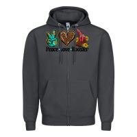 Smoke peace love rooster Zipper Hoodie - BarkalooDesign